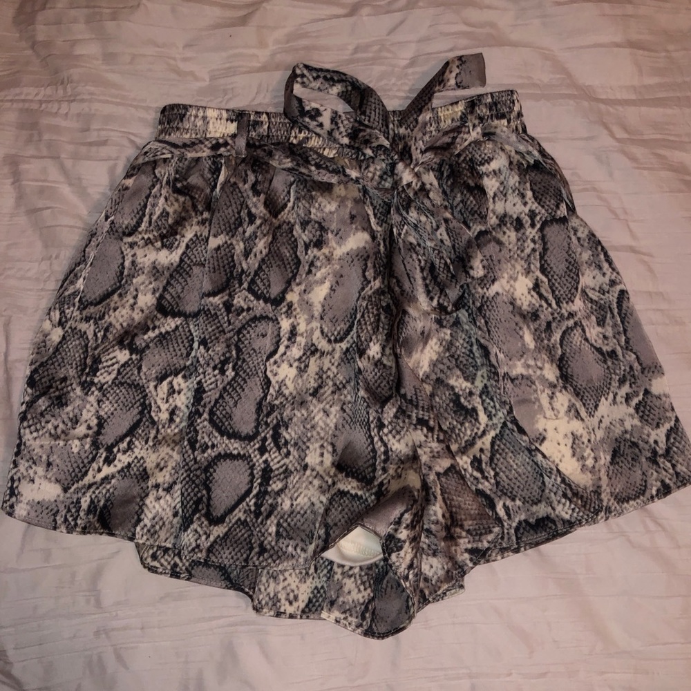 Snake skin shorts